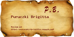 Puruczki Brigitta névjegykártya